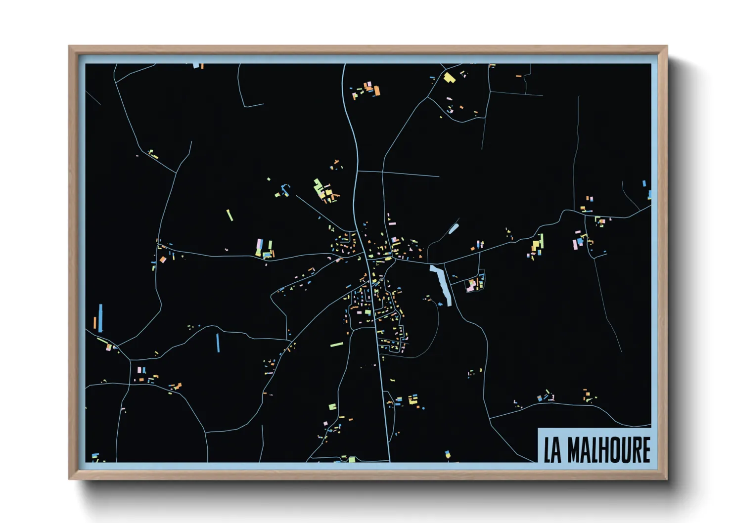 Une affiche de carte sur La Malhoure