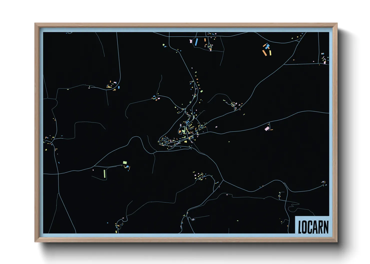 Une affiche de carte sur Locarn