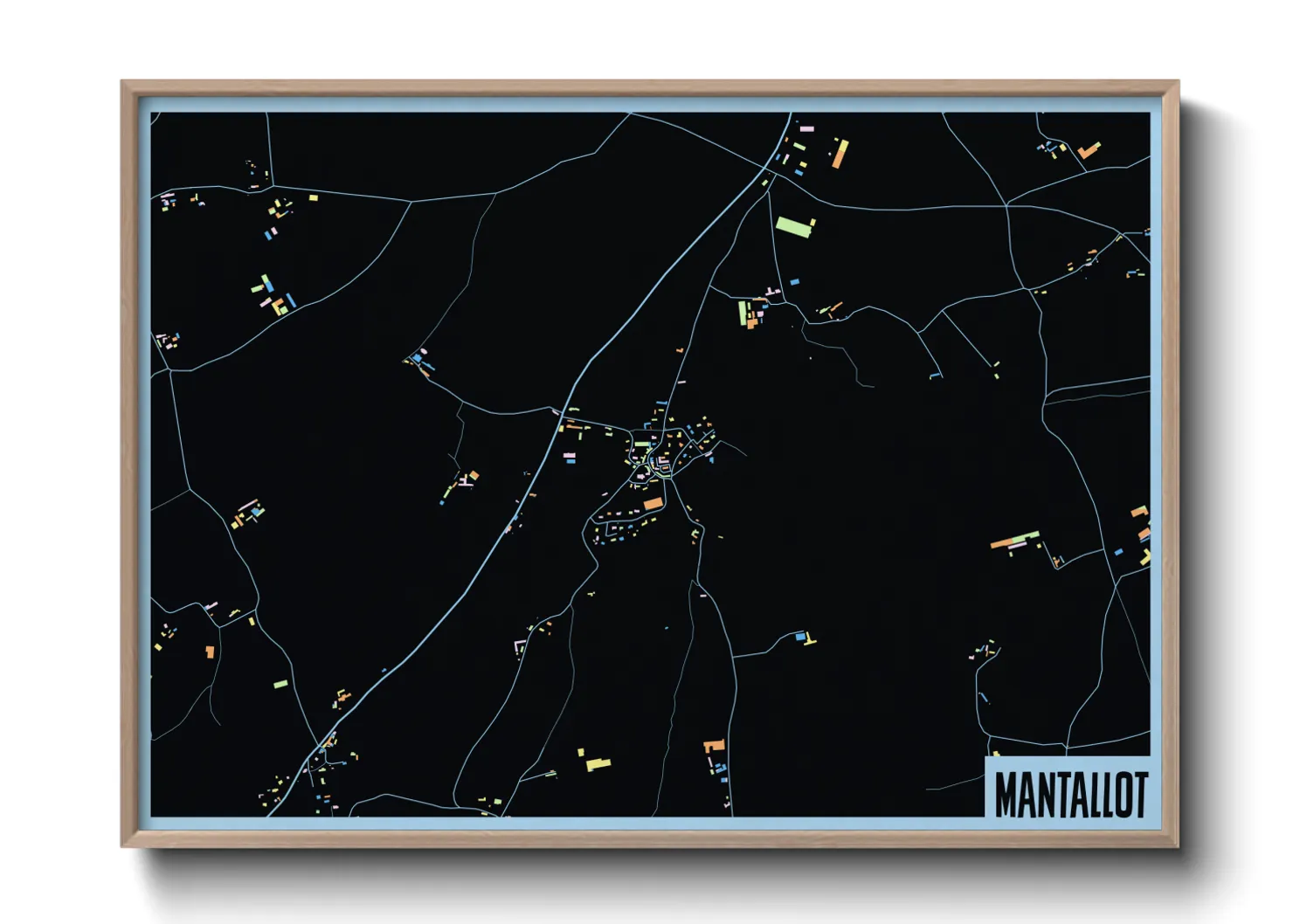 Une affiche de carte sur Mantallot