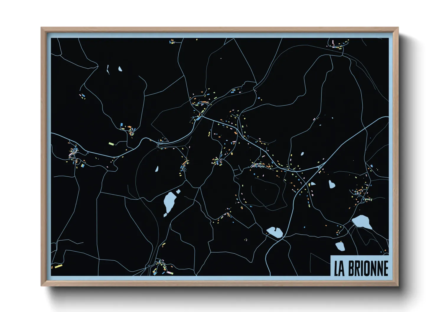 Une affiche de carte sur La Brionne