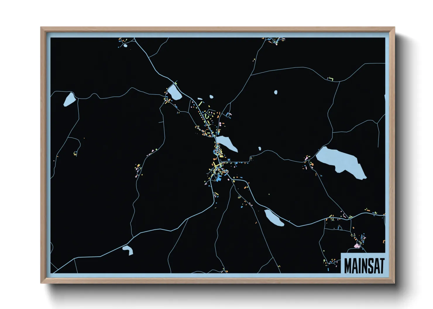Une affiche de carte sur Mainsat