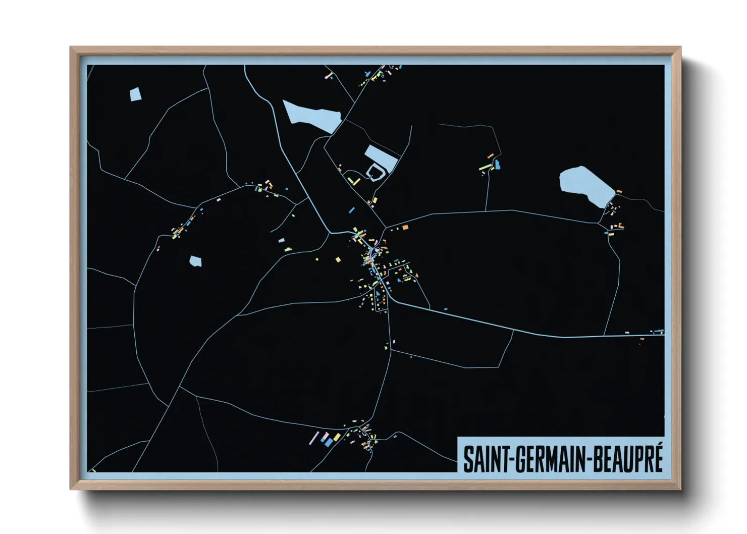 Une affiche de carte sur Saint-Germain-Beaupré