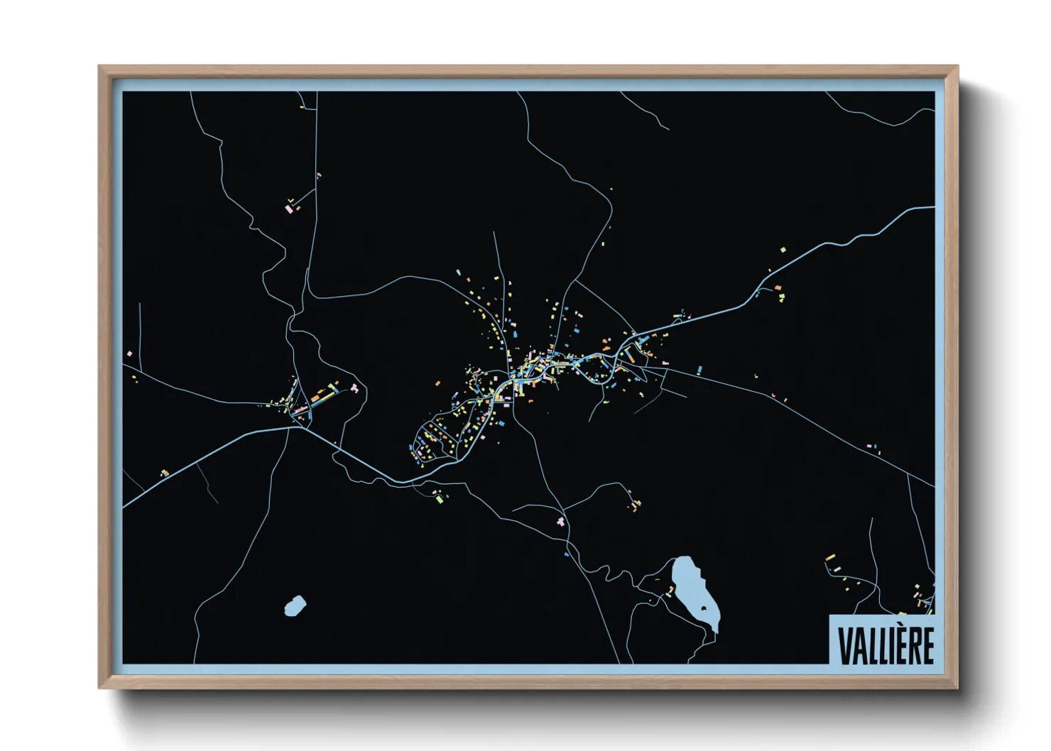 Une affiche de carte sur Vallière