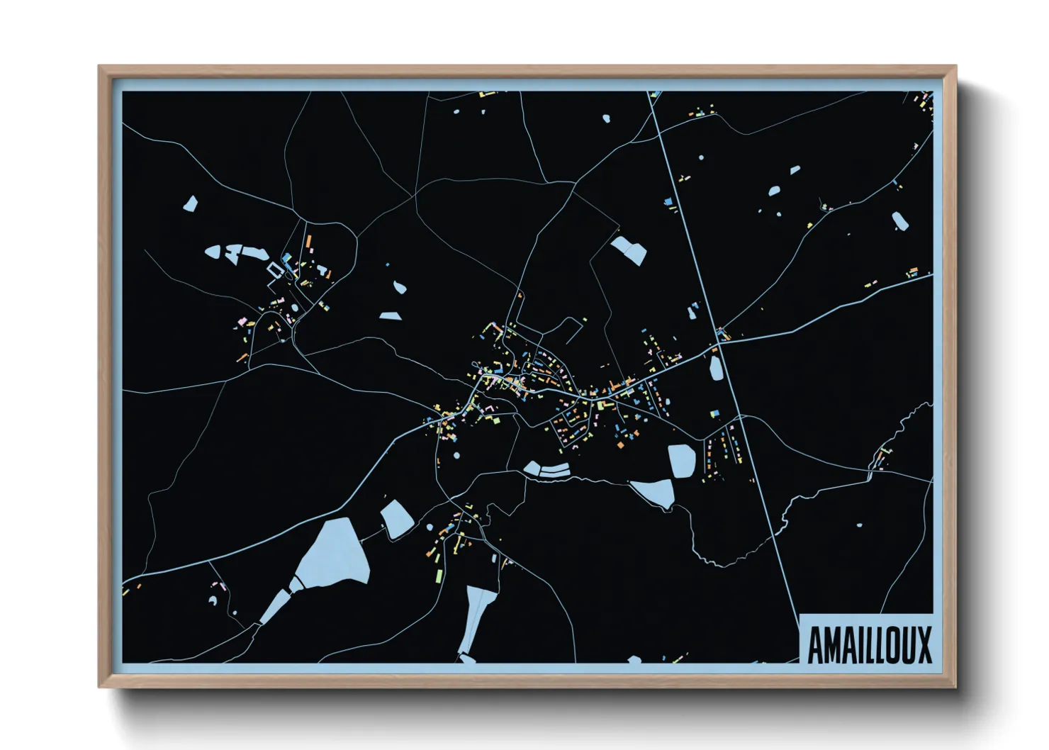 Une affiche de carte sur Amailloux