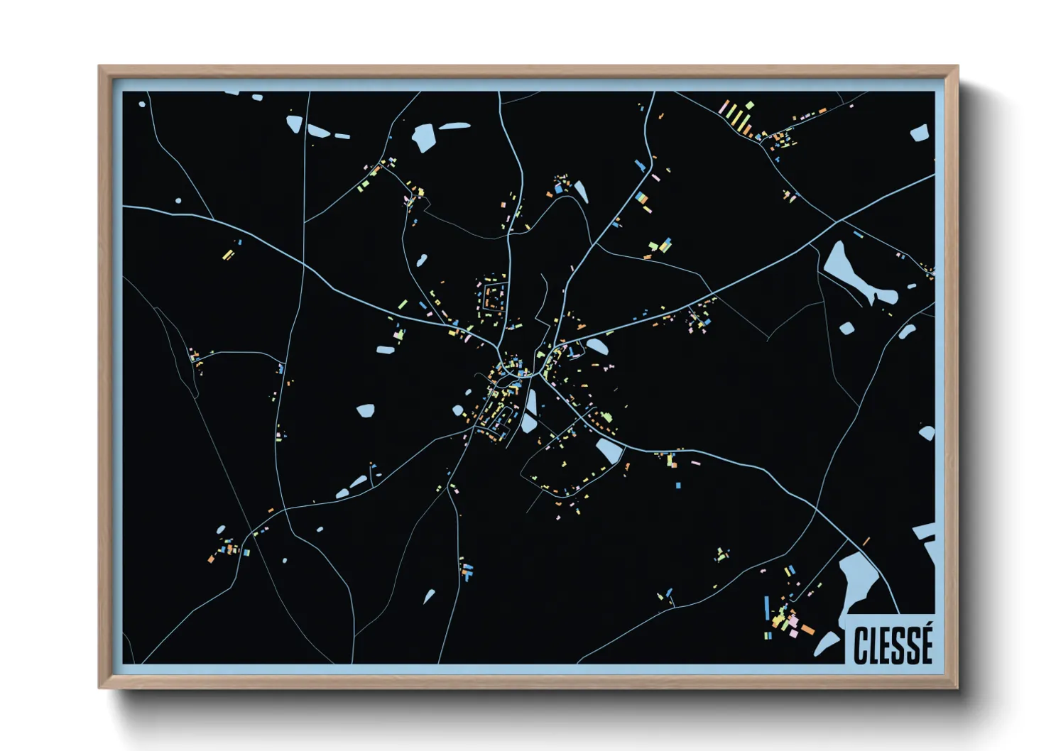 Une affiche de carte sur Clessé