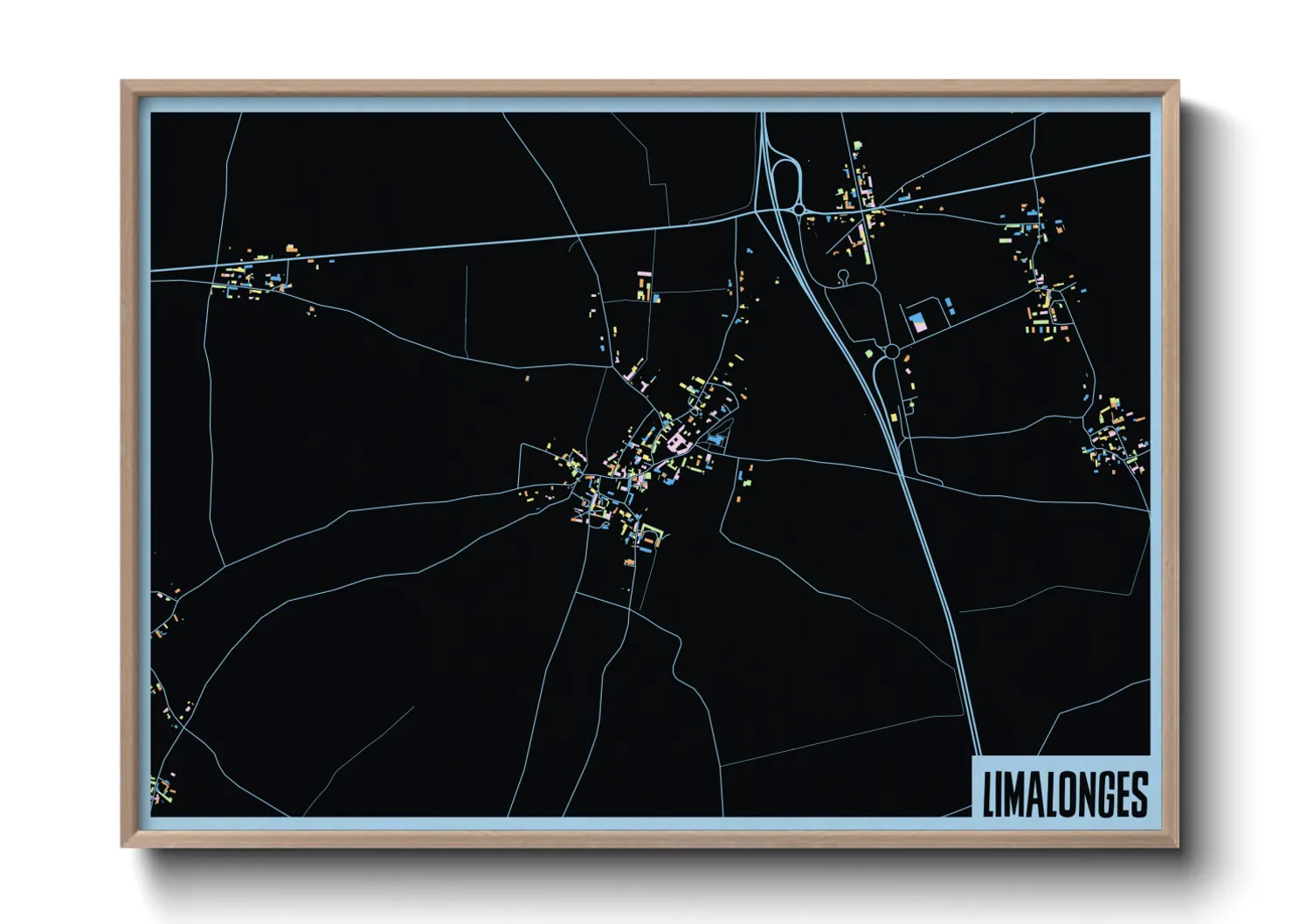 Une affiche de carte sur Limalonges