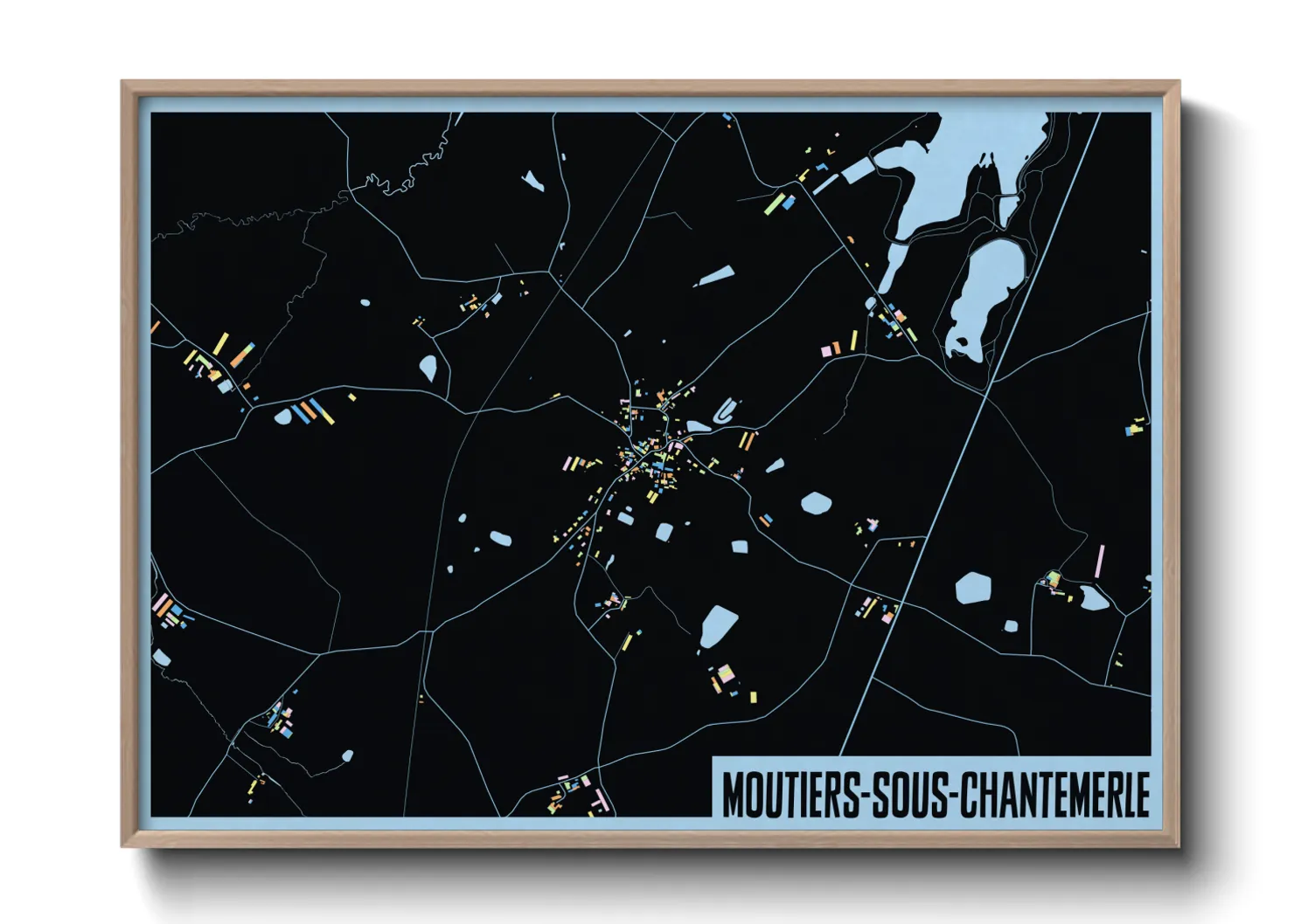 Une affiche de carte sur Moutiers-sous-Chantemerle