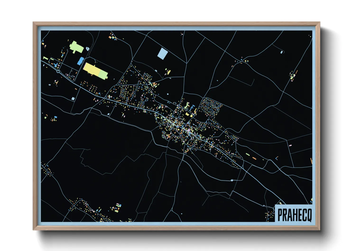 Une affiche de carte sur Prahecq