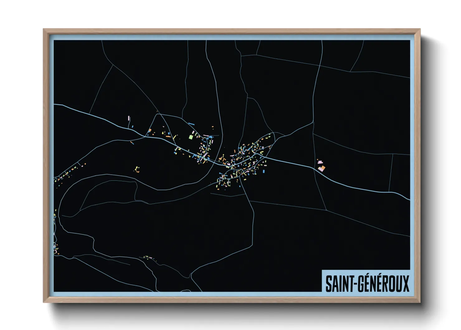 Une affiche de carte sur Saint-Généroux