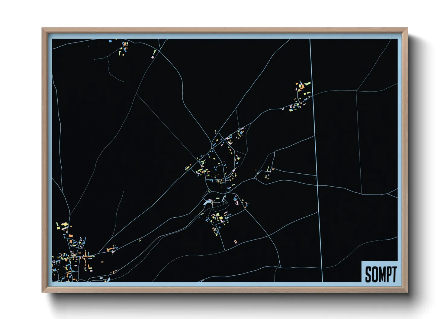 Une affiche de carte sur Sompt