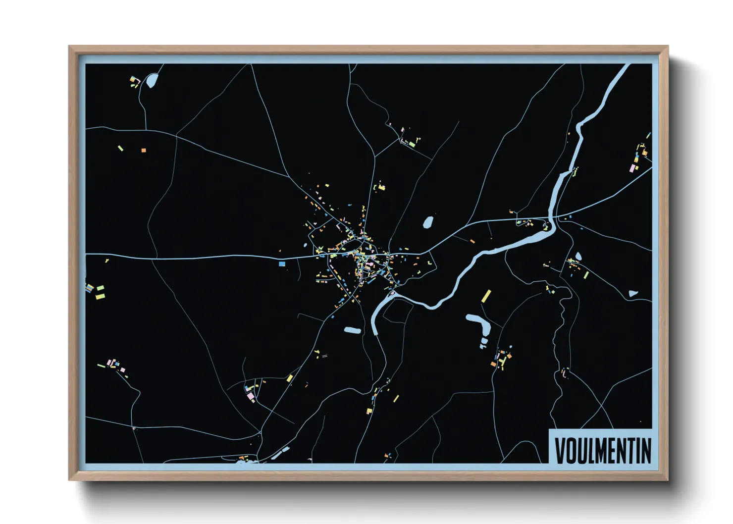 Une affiche de carte sur Voulmentin