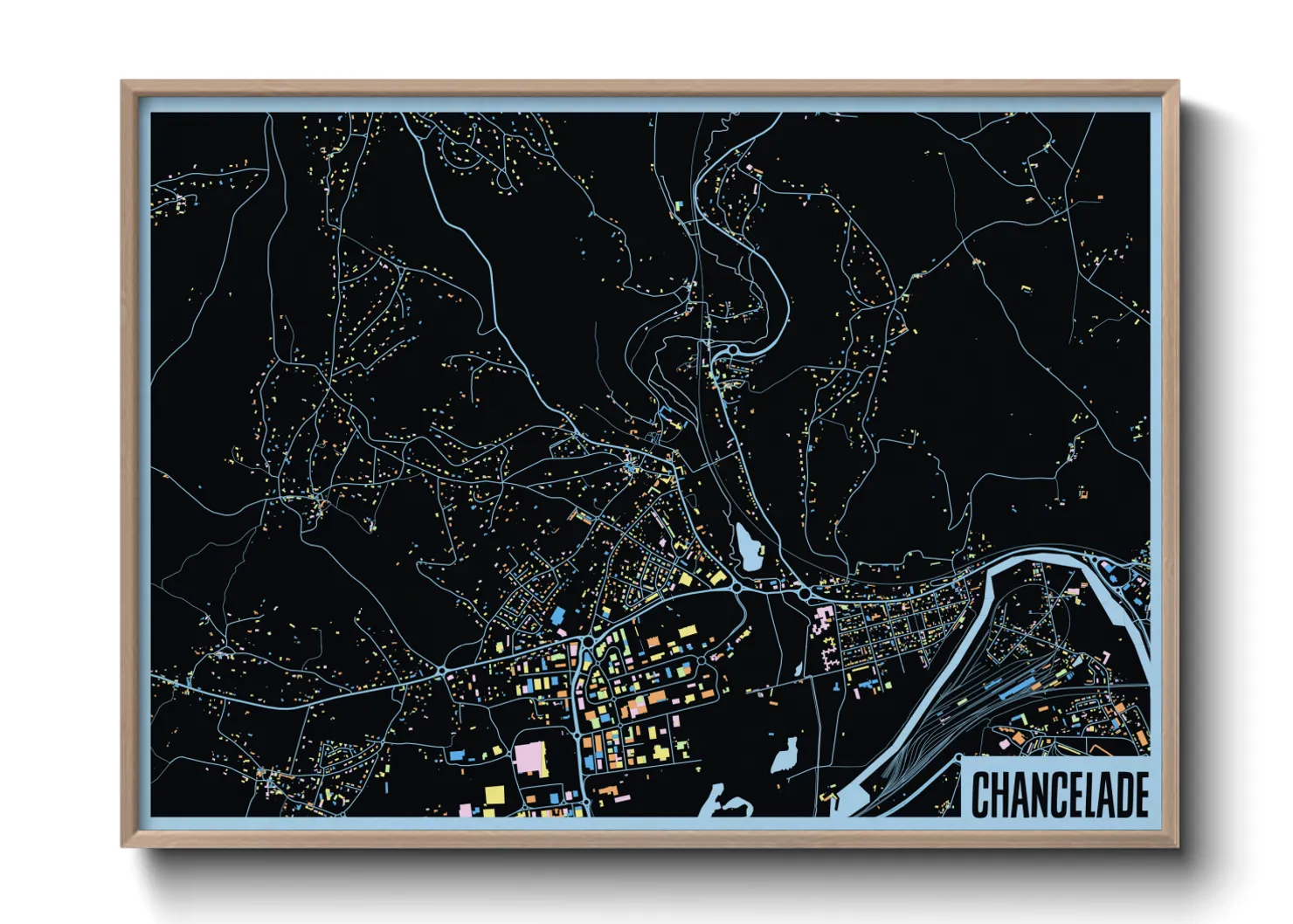 Une affiche de carte sur Chancelade