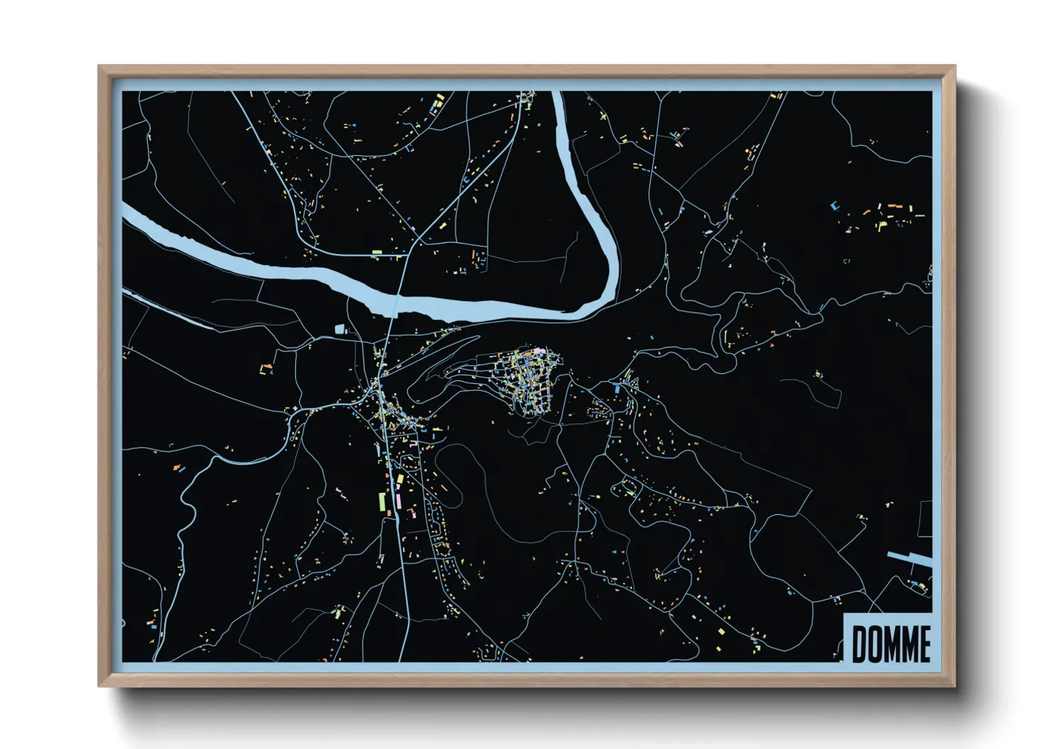Une affiche de carte sur Domme