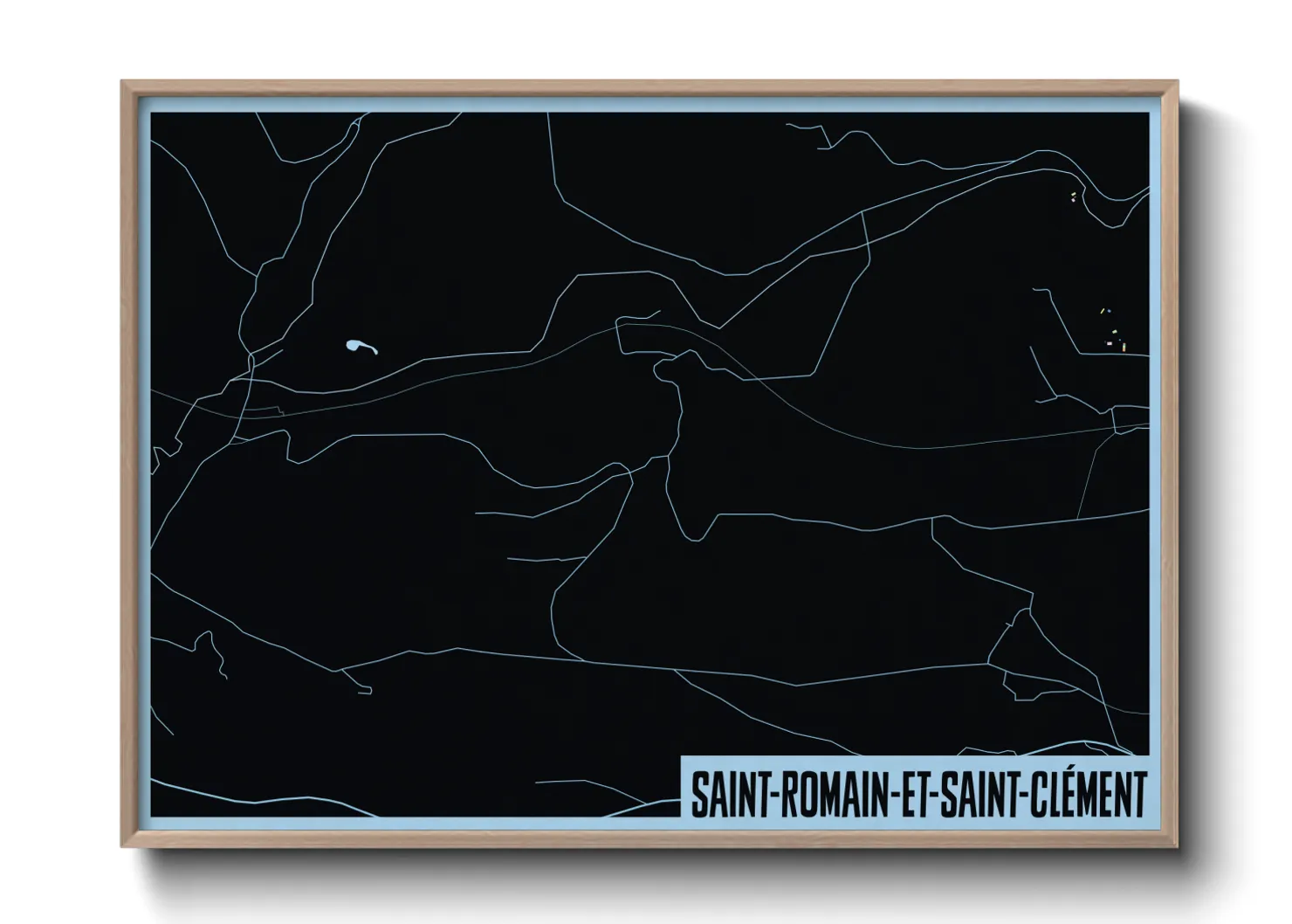 Une affiche de carte sur Saint-Romain-et-Saint-Clément