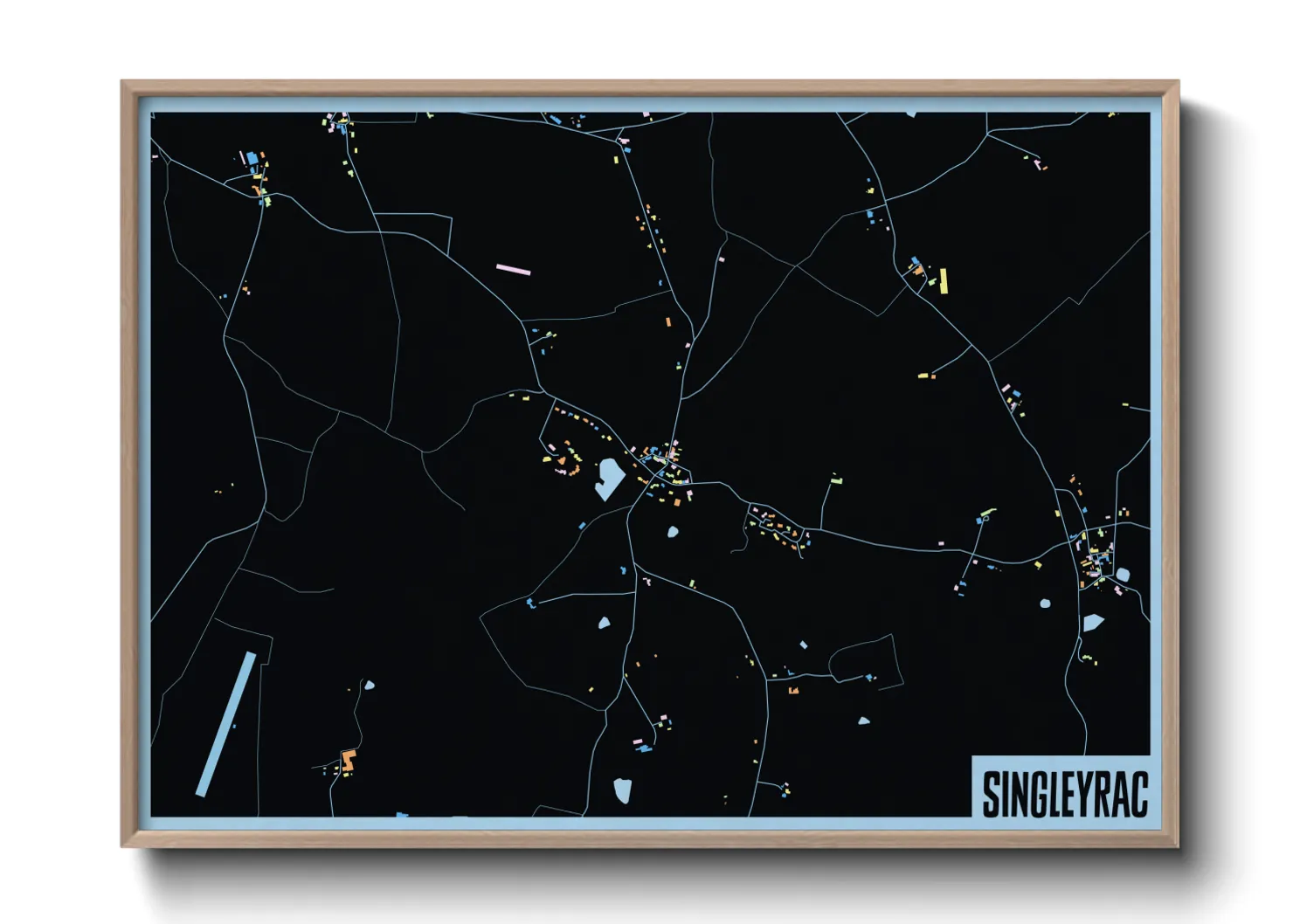 Une affiche de carte sur Singleyrac