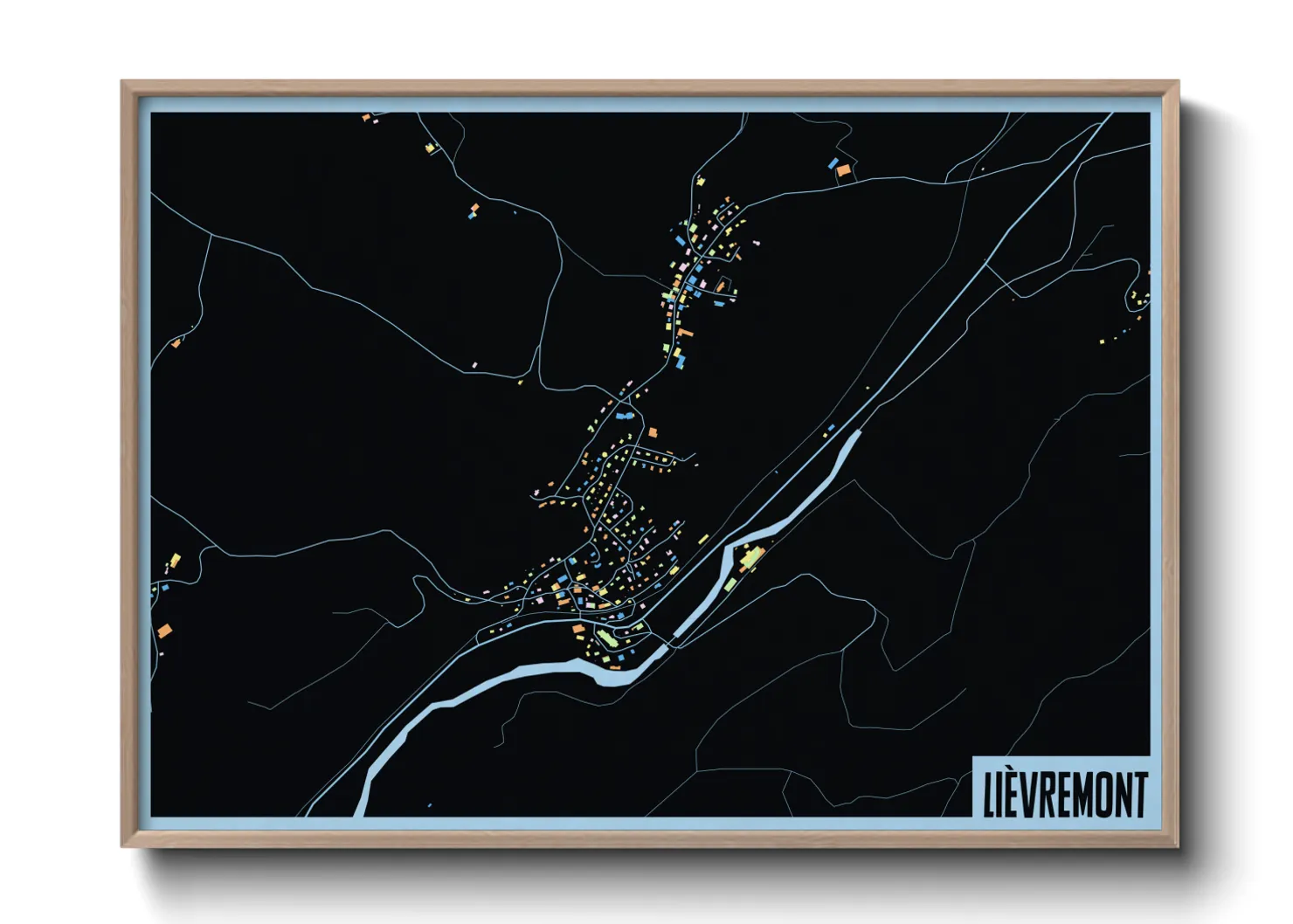 Une affiche de carte sur Lièvremont