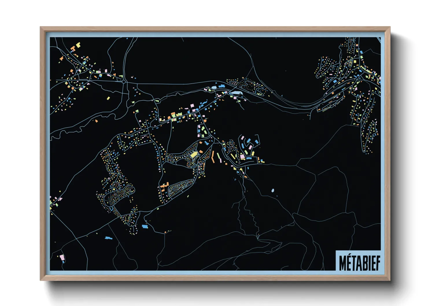 Une affiche de carte sur Métabief