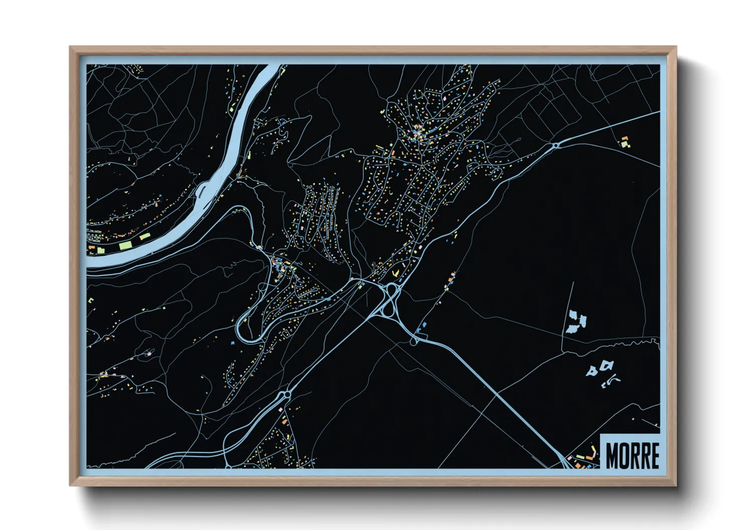 Une affiche de carte sur Morre