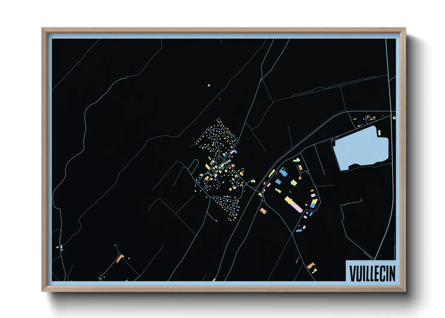 Une affiche de carte sur Vuillecin