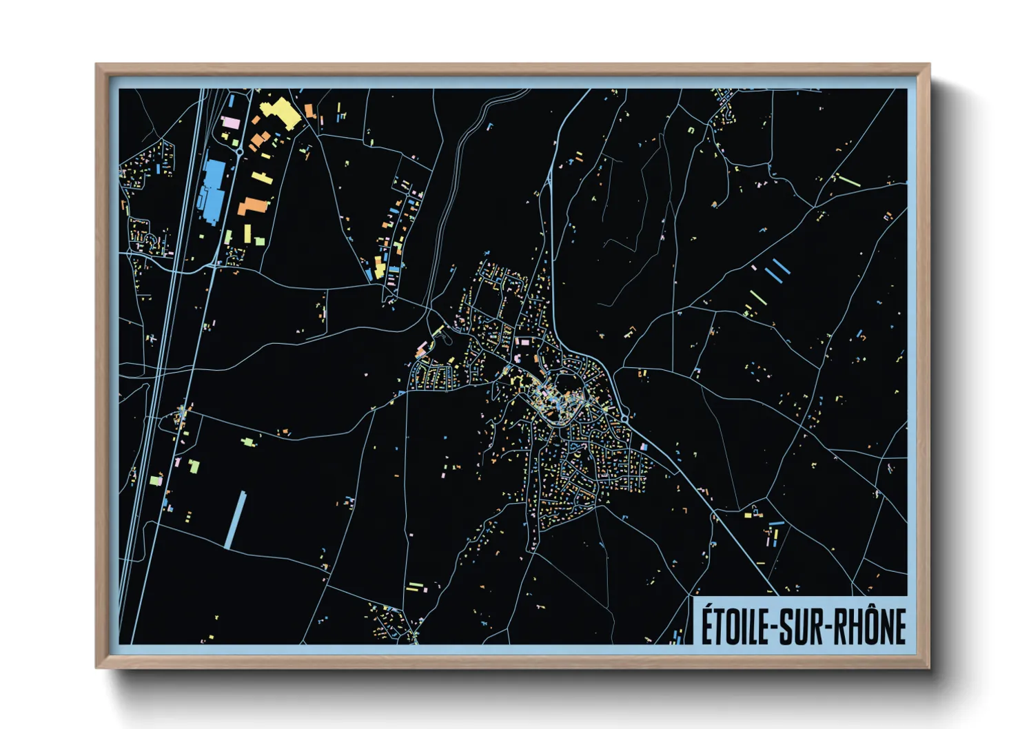 Une affiche de carte sur Étoile-sur-Rhône