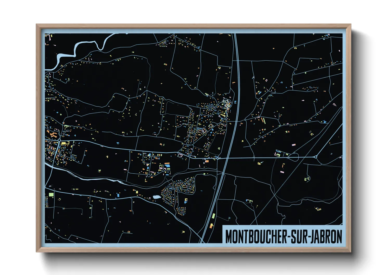 Une affiche de carte sur Montboucher-sur-Jabron
