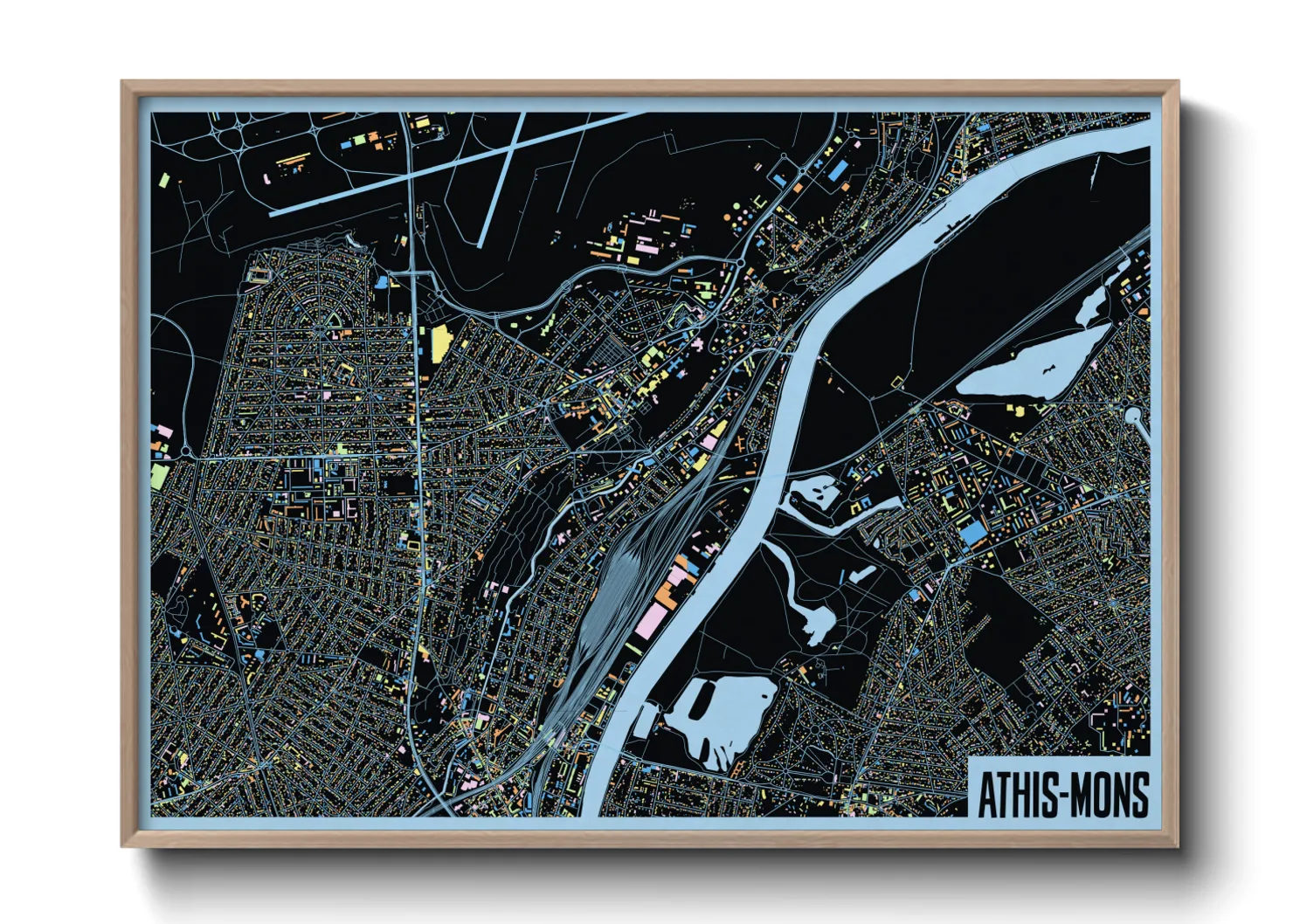 Une affiche de carte sur Athis-Mons