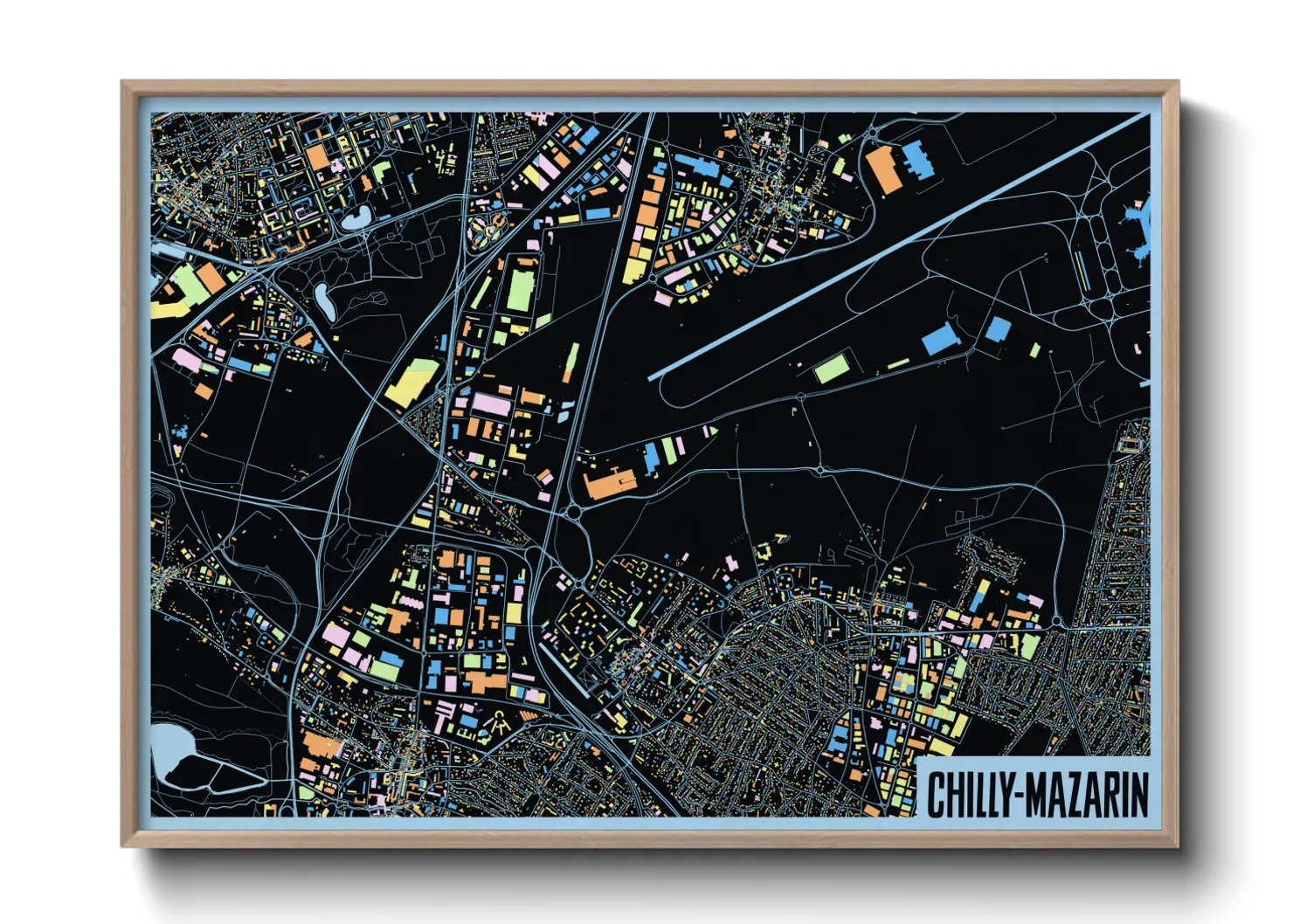 Une affiche de carte sur Chilly-Mazarin