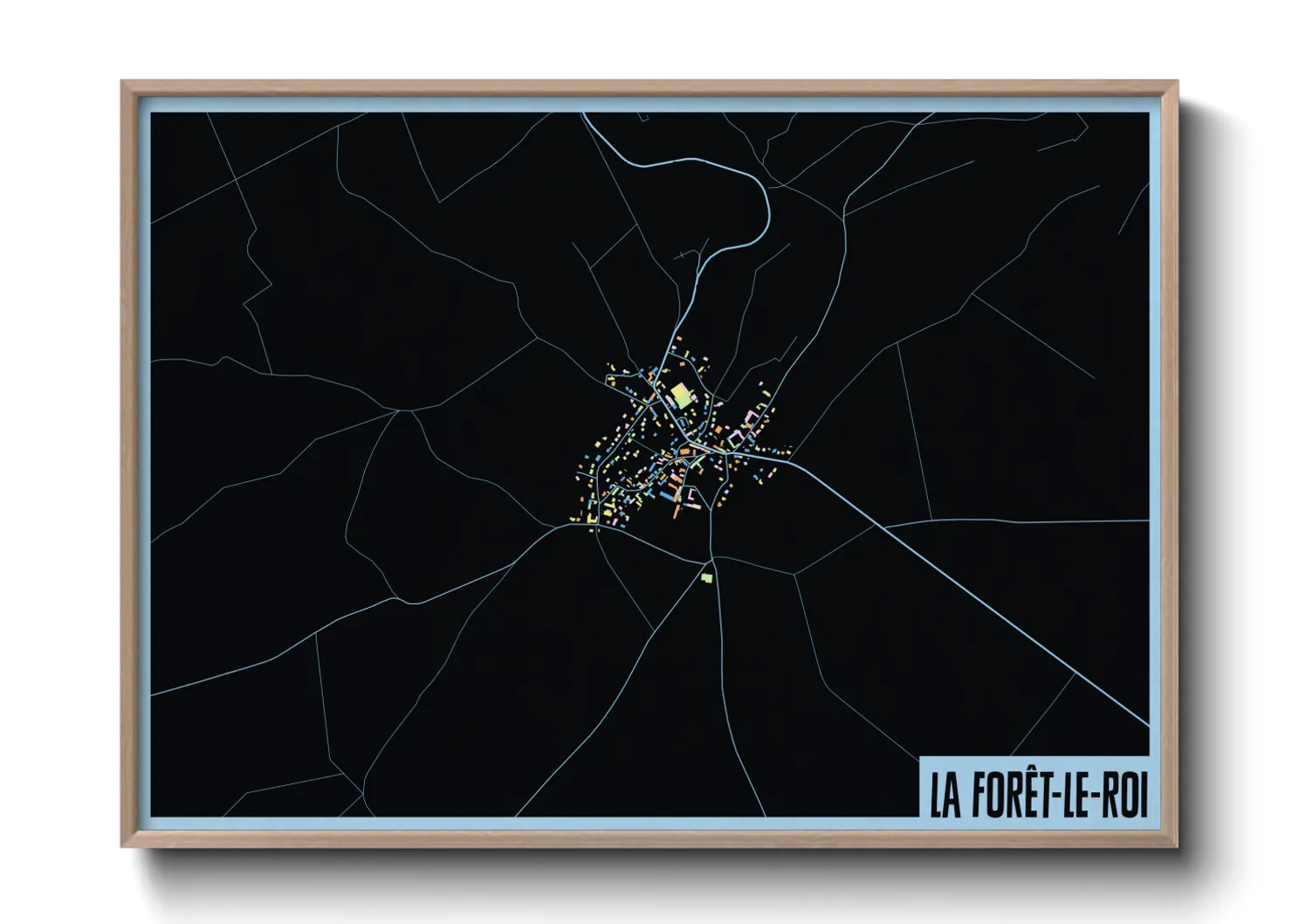 Une affiche de carte sur La Forêt-le-Roi