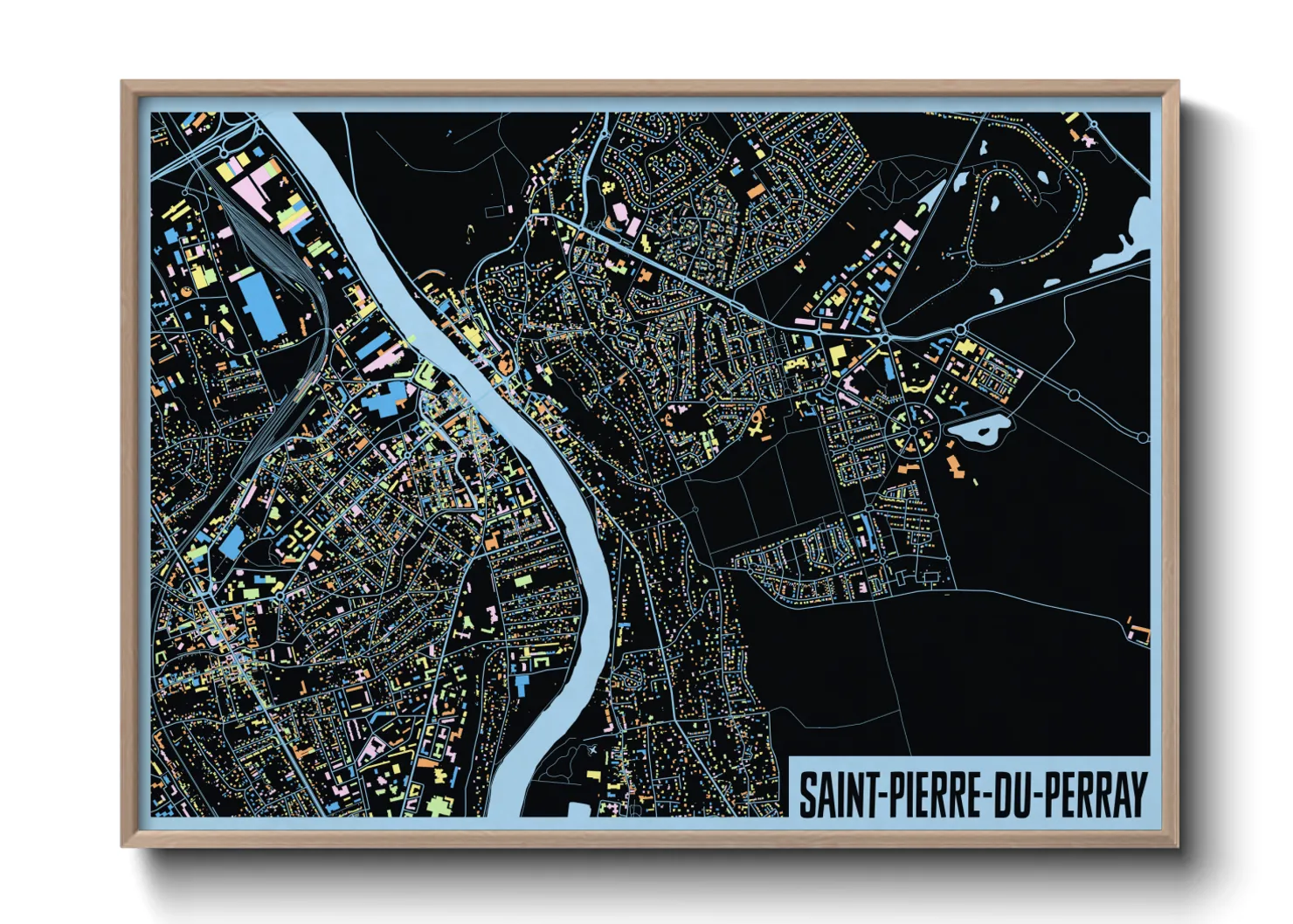 Une affiche de carte sur Saint-Pierre-du-Perray