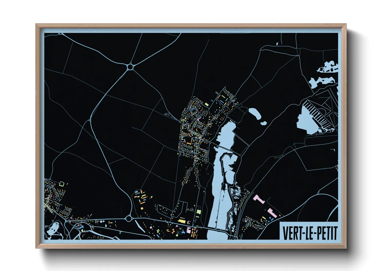 Une affiche de carte sur Vert-le-Petit