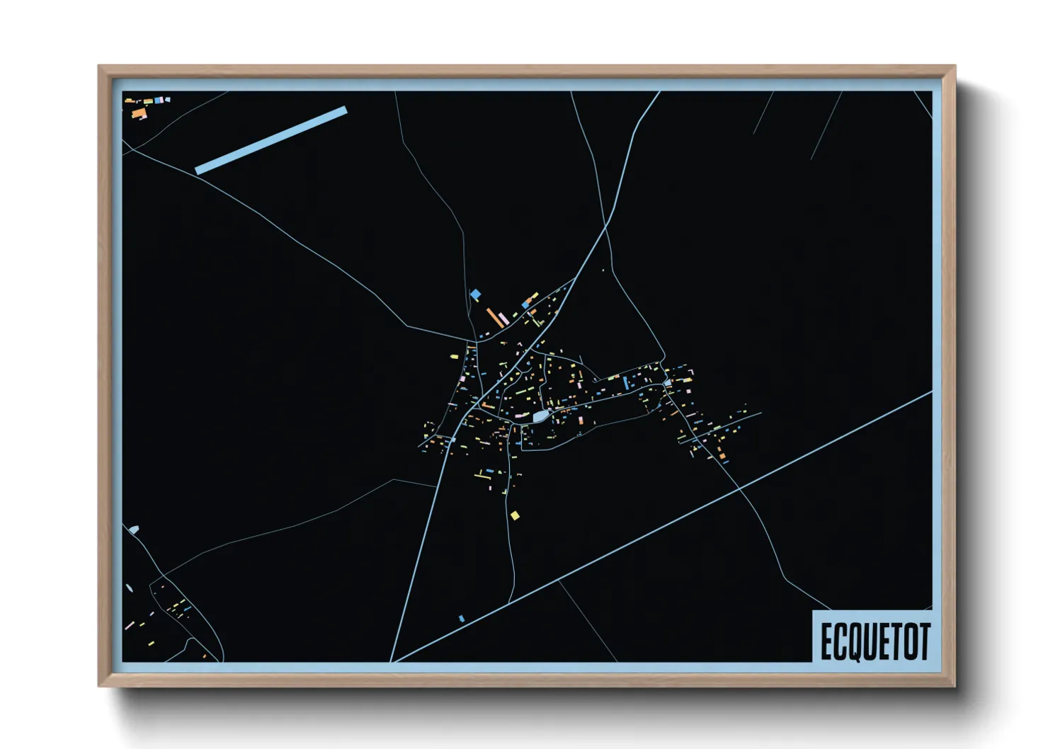 Une affiche de carte sur Ecquetot