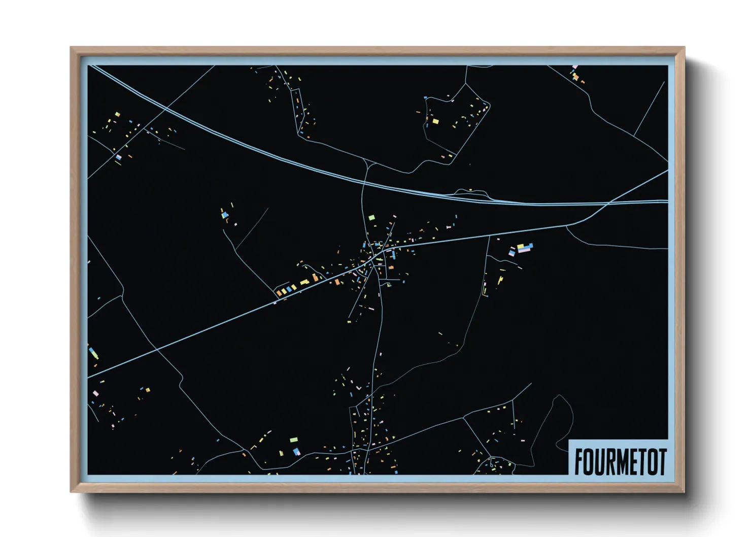 Une affiche de carte sur Fourmetot