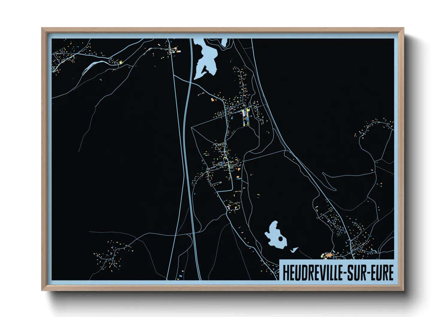 Une affiche de carte sur Heudreville-sur-Eure
