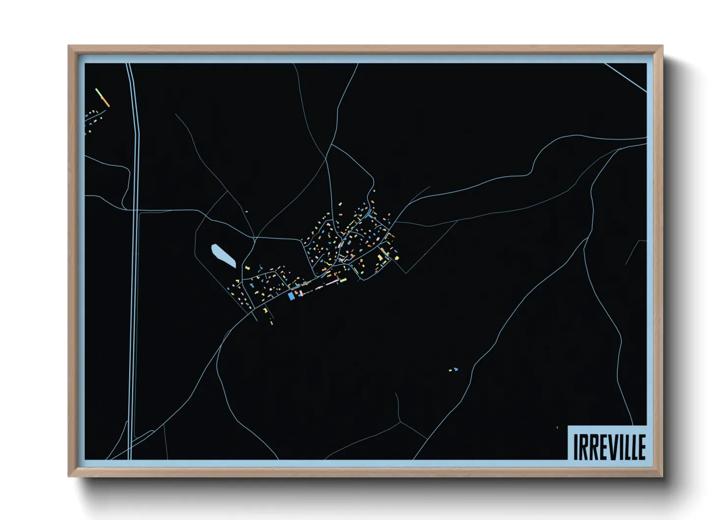 Une affiche de carte sur Irreville