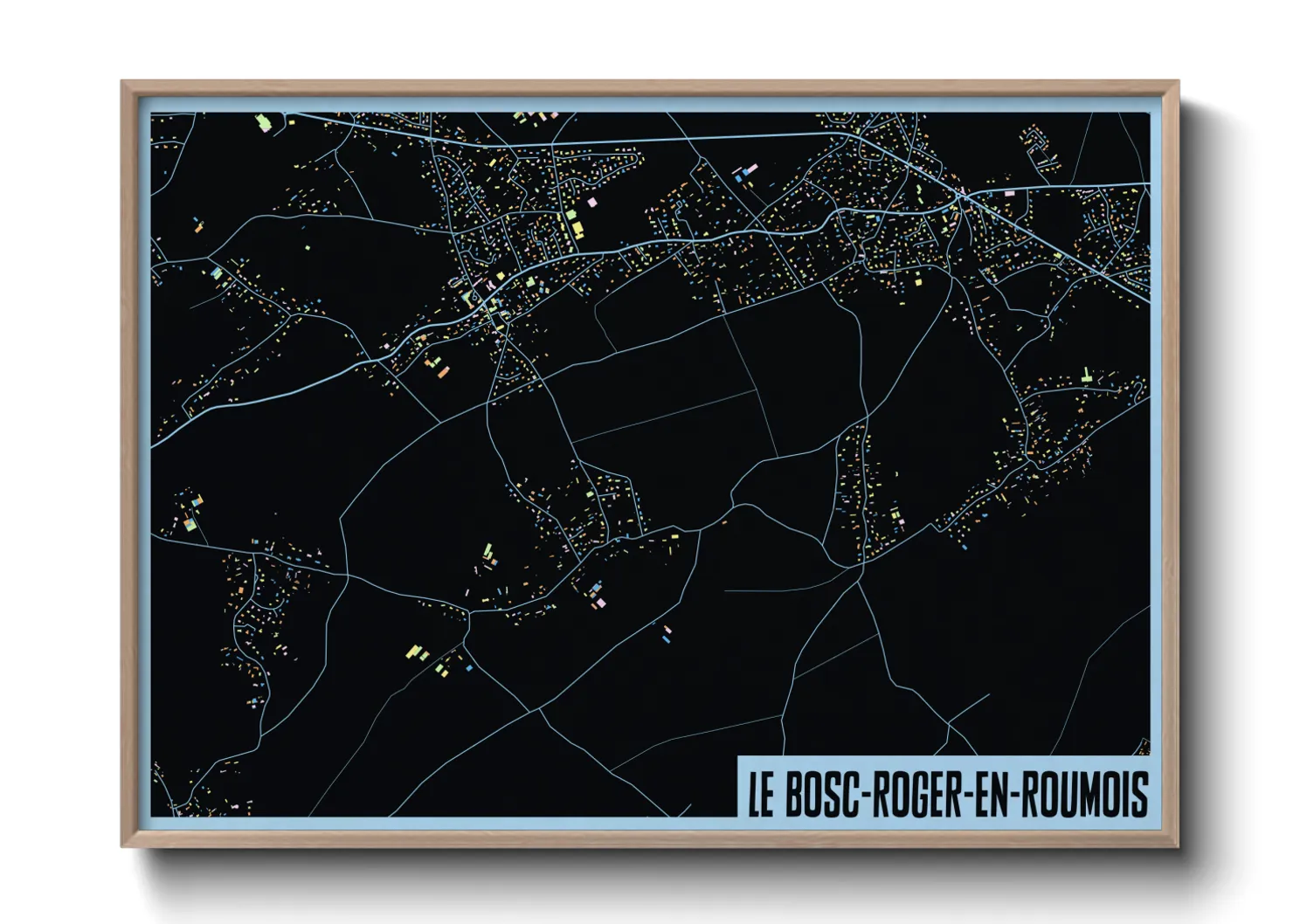 Une affiche de carte sur Le Bosc-Roger-en-Roumois