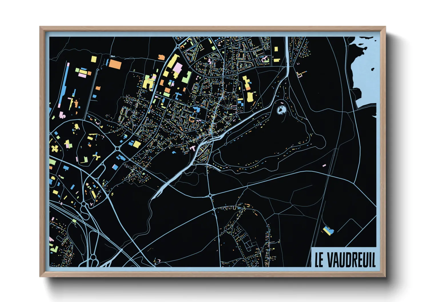 Une affiche de carte sur Le Vaudreuil