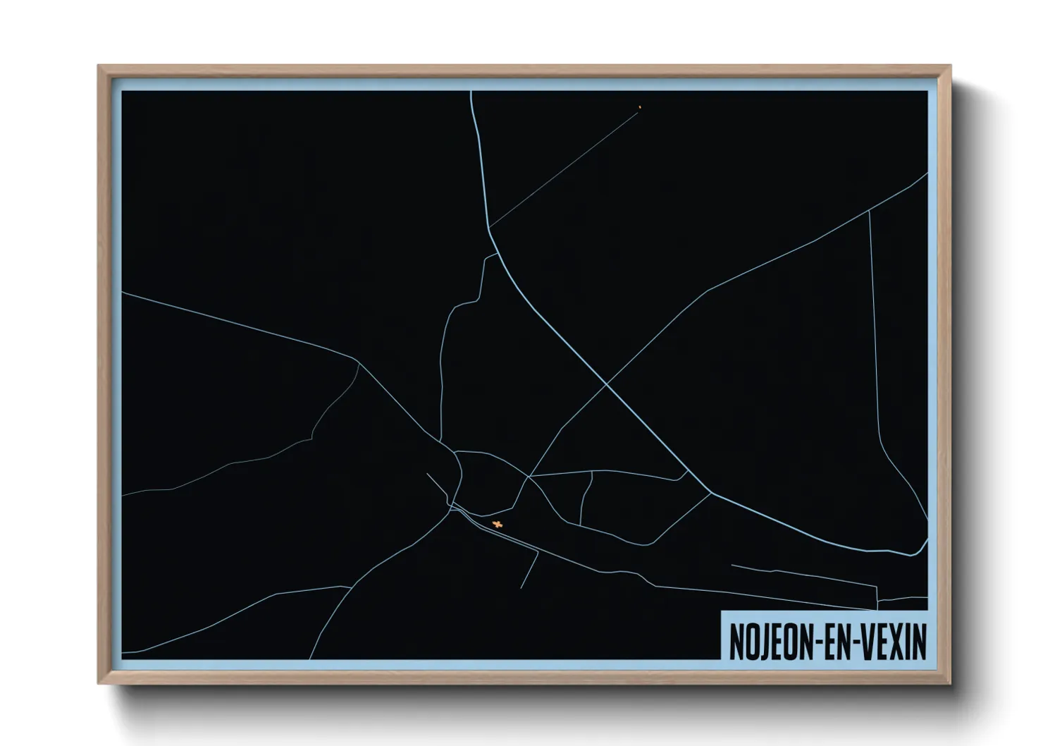 Une affiche de carte sur Nojeon-en-Vexin