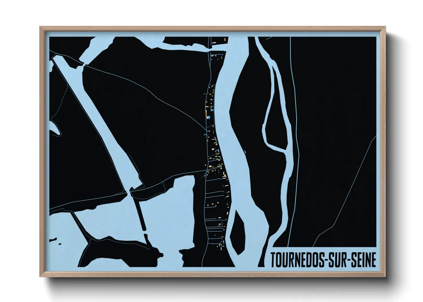 Une affiche de carte sur Tournedos-sur-Seine