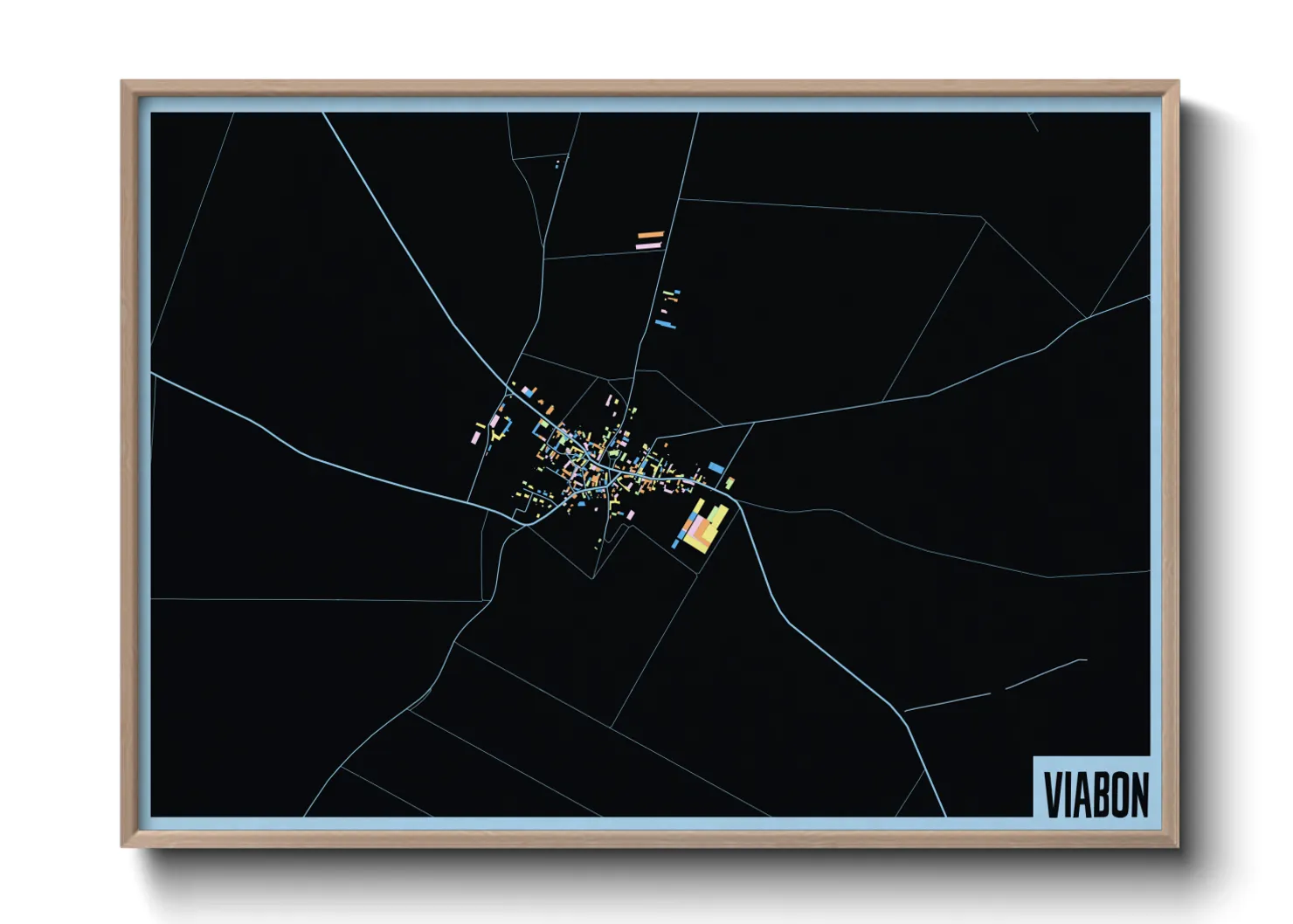 Une affiche de carte sur Viabon