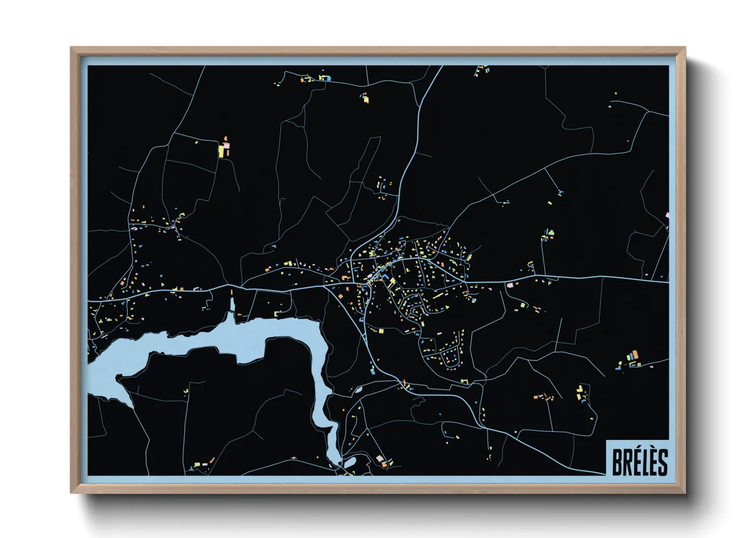Une affiche de carte sur Brélès