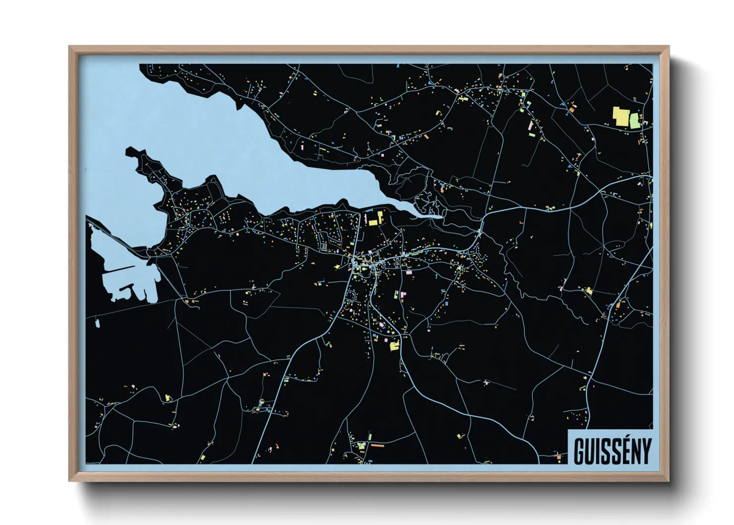 Une affiche de carte sur Guissény