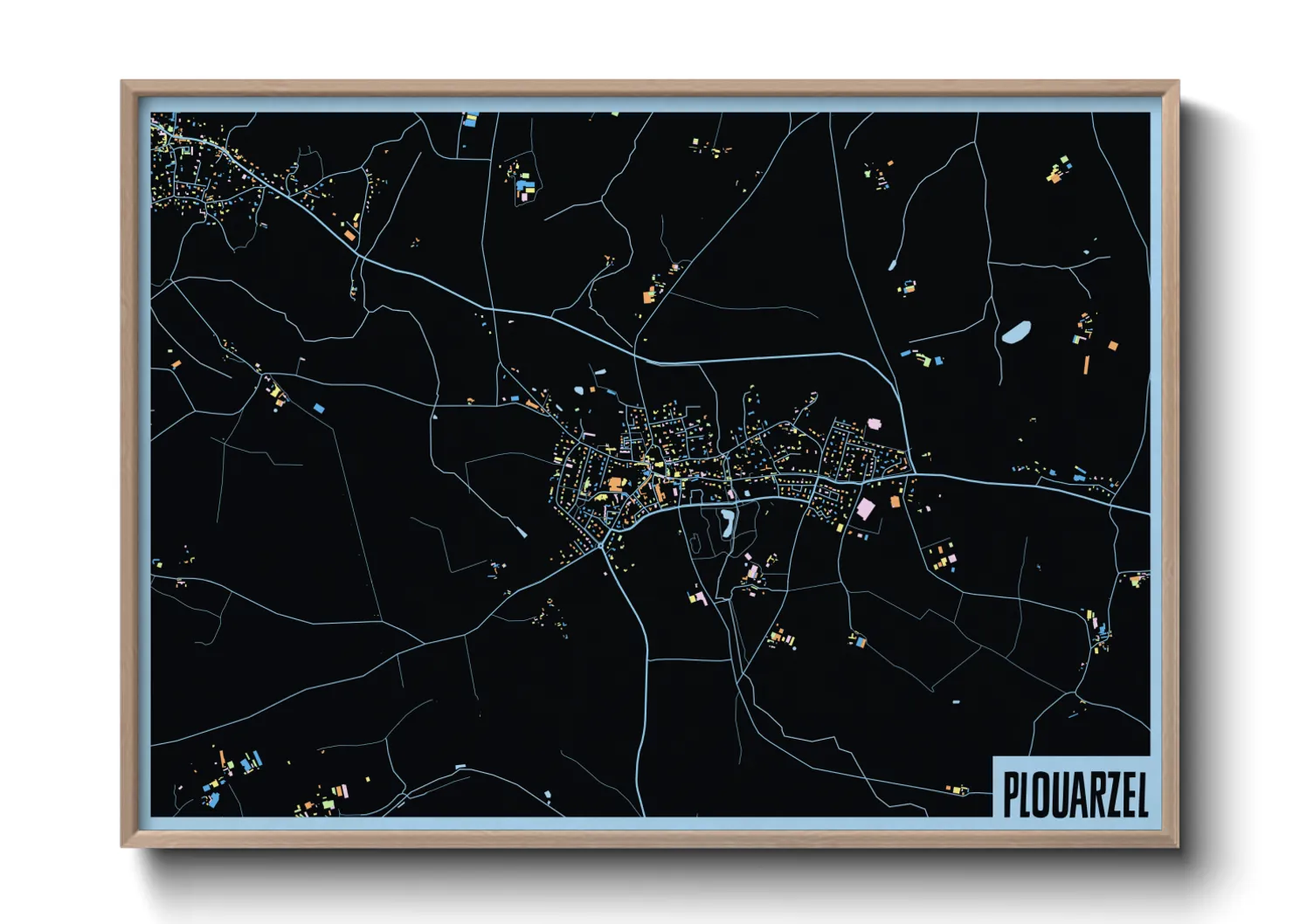 Une affiche de carte sur Plouarzel