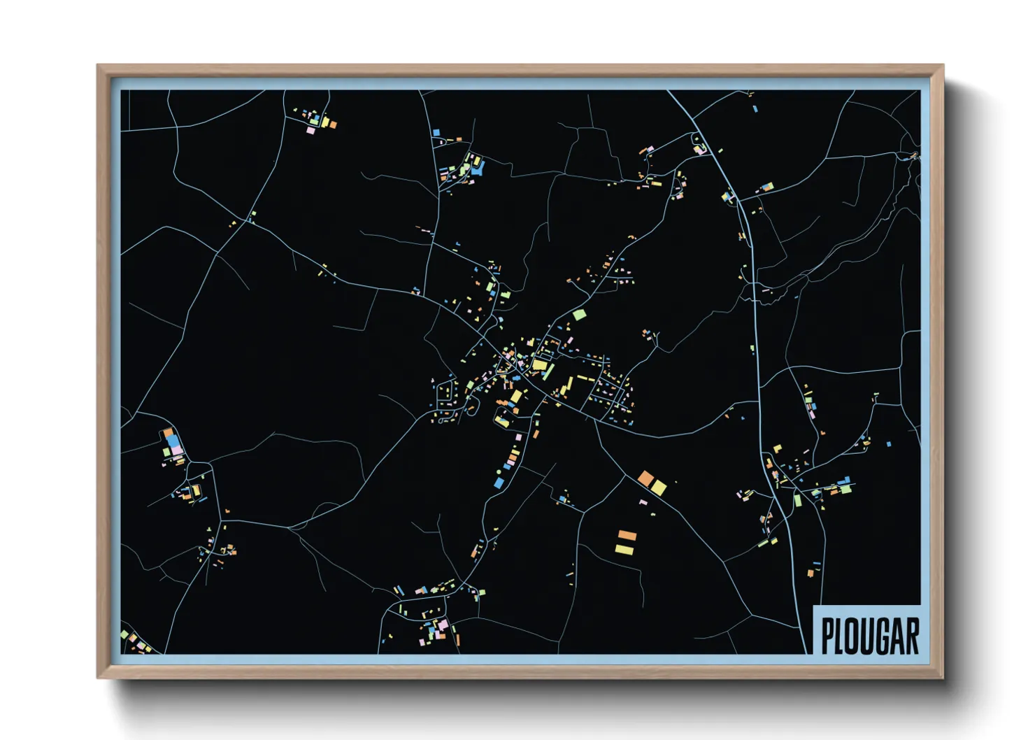 Une affiche de carte sur Plougar