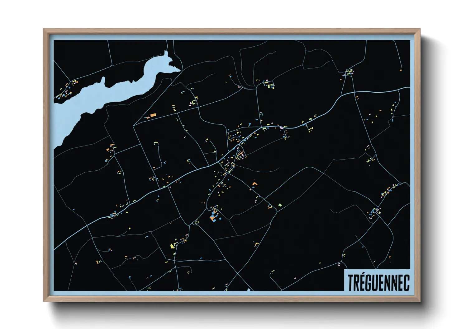 Une affiche de carte sur Tréguennec