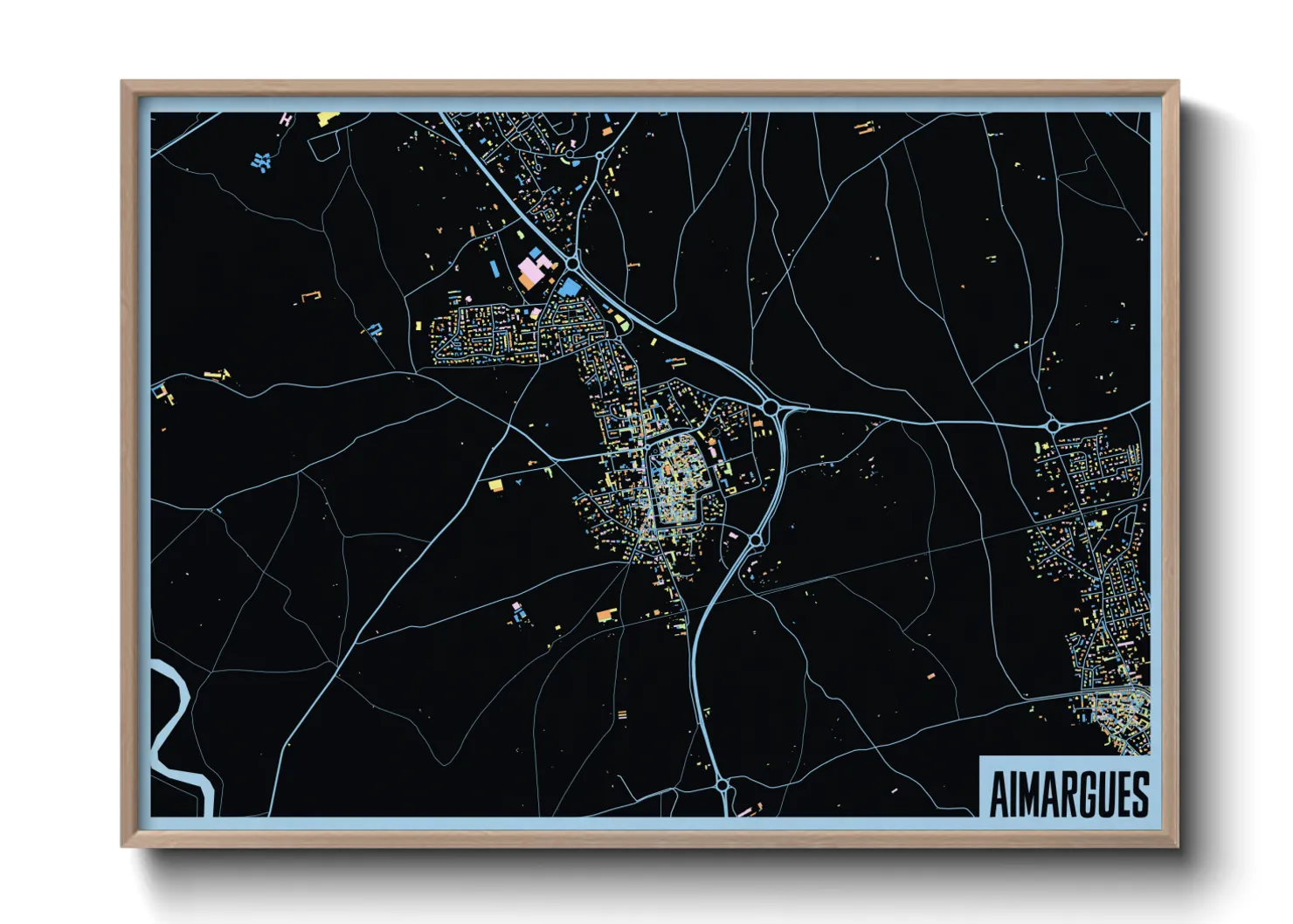 Une affiche de carte sur Aimargues