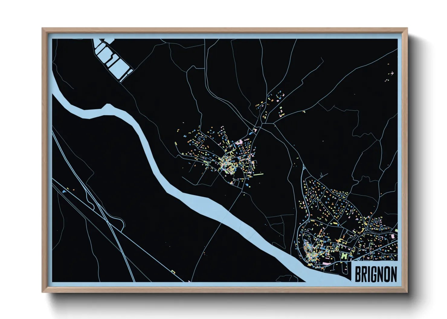 Une affiche de carte sur Brignon