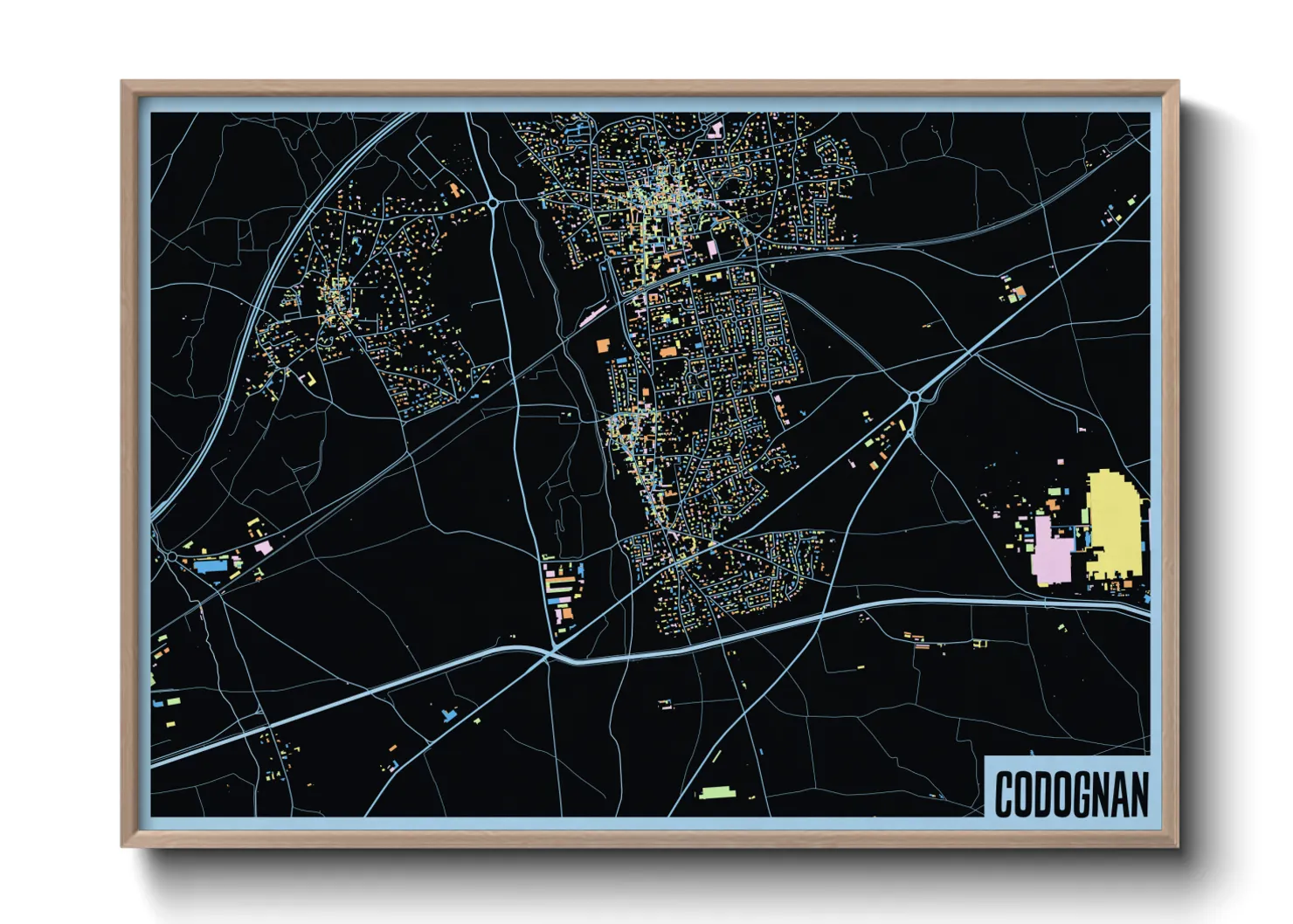 Une affiche de carte sur Codognan