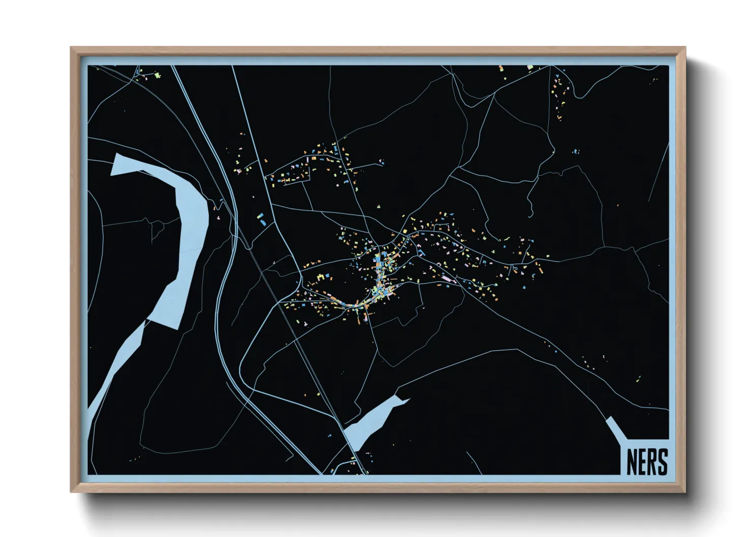 Une affiche de carte sur Ners