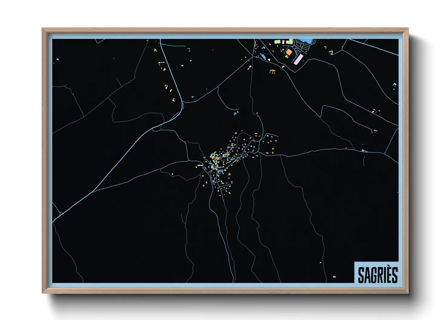 Une affiche de carte sur Sagriès