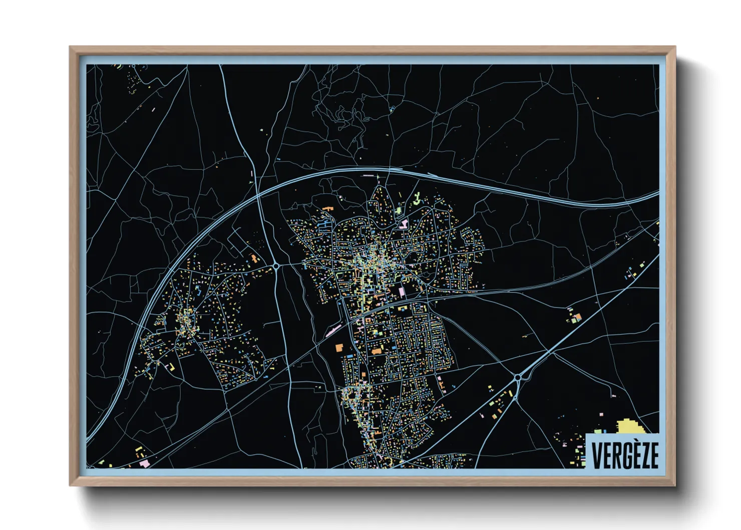 Une affiche de carte sur Vergèze